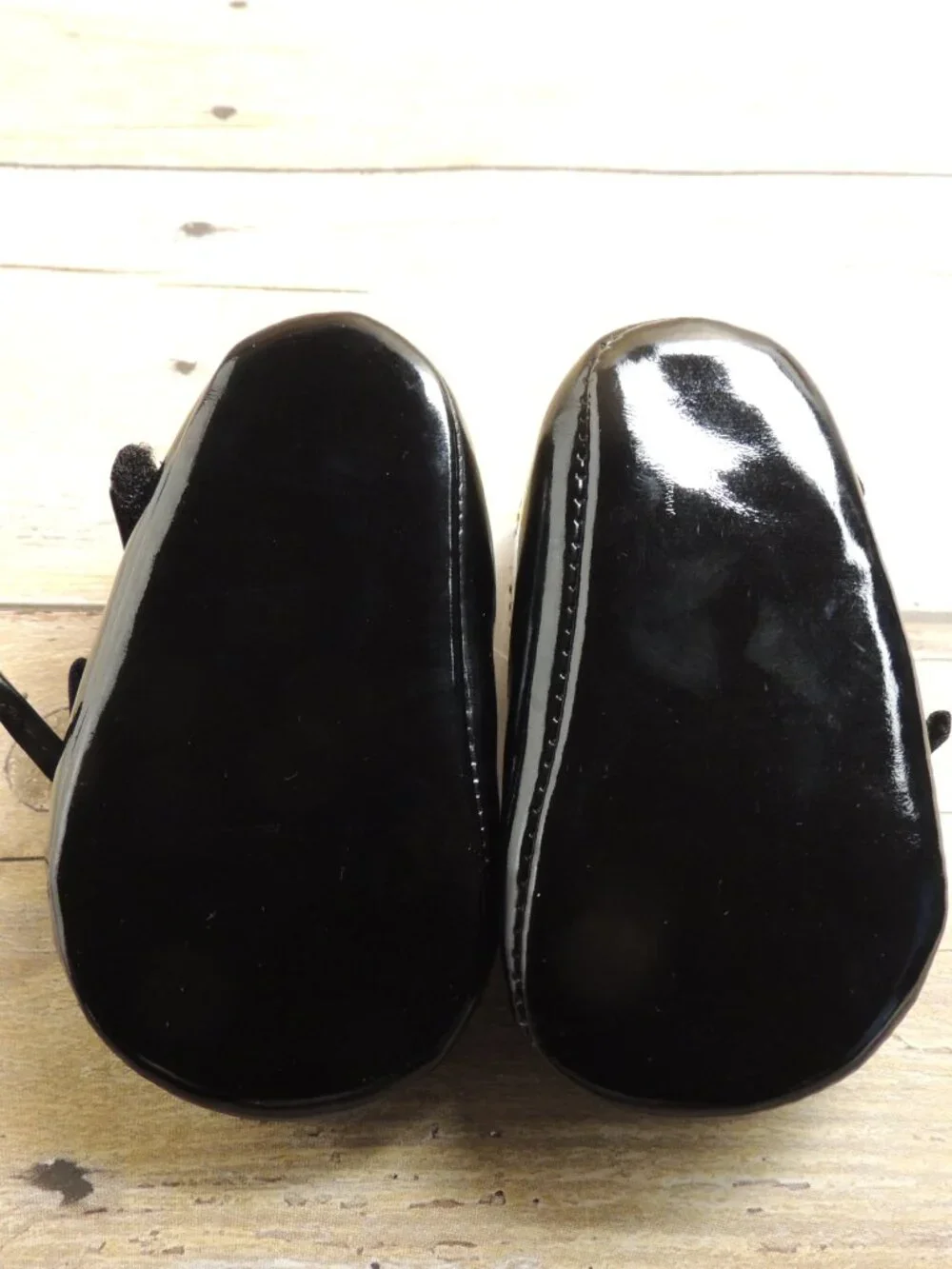 Wee Kids Waddle Black Soft Sole Mary Jane Baby Shoes Size 1